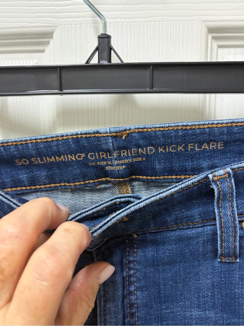 Chico’s So Slimming Girlfriend Kick Flare Jeans - Picture 3 of 4